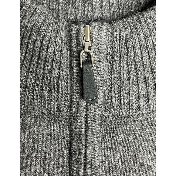 1-16 FORTE CASHMERE Men's Sweater Zip Henley Charcoal-Gray Size XXL - Picture 7 of 11
